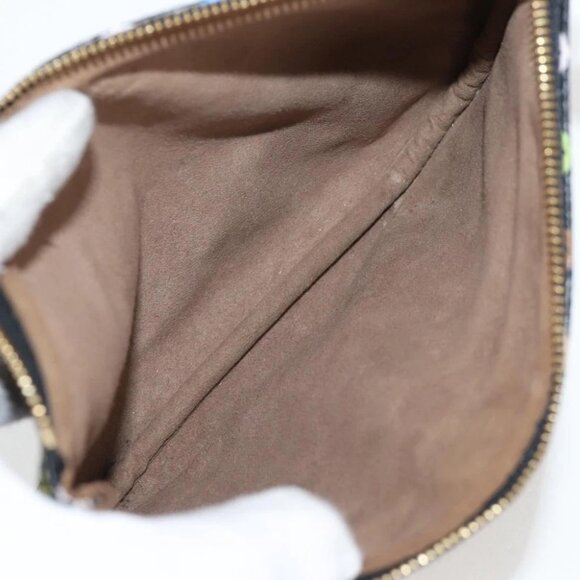LOUIS VUITTON Monogram Multicolor Pochette GM Pouch Black M60027 LV Auth 127036V - Picture 2 of 15